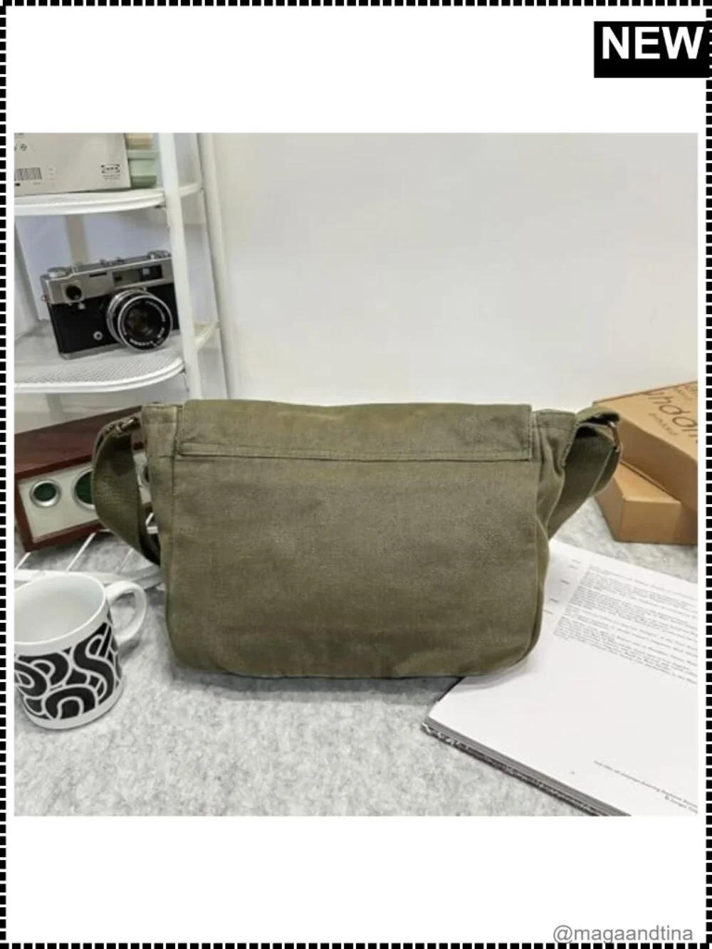 Canvas Messenger Bag Crossbody Shoulder Satchel Vintage Style